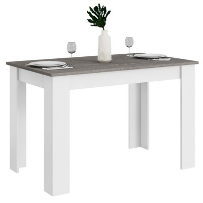 Costway Dining Table 47 Inch Kitchen Dining Table Rectangular for Small Space Dark Gray