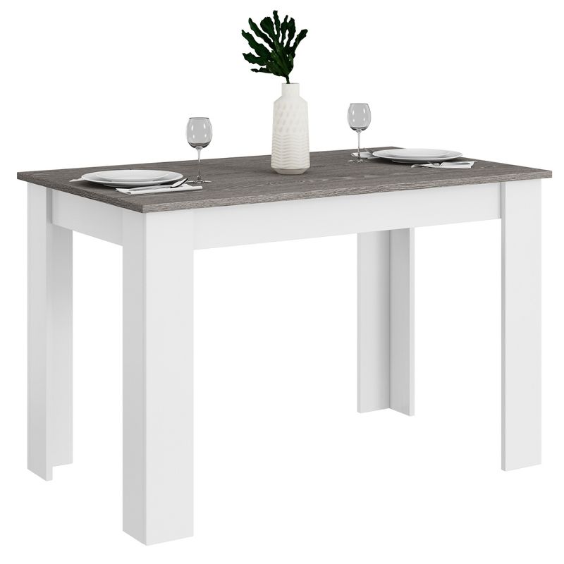 Costway Dining Table 47 Inch Kitchen Dining Table Rectangular for Small Space Dark Gray/Light Gray, 1 of 12