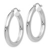 Black Bow Jewelry 4mm, 14k White Gold Classic Round Hoop Earrings, 30mm (1 1/8 Inch) - 2 of 4
