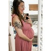 PinkBlush Pink Smocked Tie Strap Maternity Midi Dress - 4 of 4