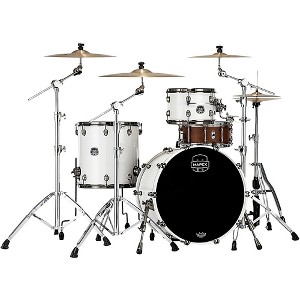 Mapex Saturn Evolution Hybrid Organic Rock 3-Piece Shell Pack With 22" Bass Drum Polar White - 1 of 3