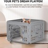 NAYSAYE Dog Pet Playpen Gate for Dogs Cats Safe Secure Indoor Outdoor Pet Fence with Gate Easy to Clean Keep Pets Secure, Gray, 33.54"*33.54"*23.82" - 4 of 4