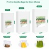 Vacuum Sealer Bags for Food Storage 150 Gallon 11" x 16" and Quart 8" x 12" and Pint 6" x 10", with BPA-Free - 3 of 4