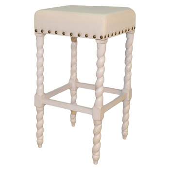 30" Cadmus Barstool Vintage White/Cream - Carolina Chair and Table