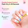 SAVILAND 10 Color Nail Art Pens Set, Double Ended Quick Dry Metallic Markers with Liner & Dotting Tools - DIY Manicure Kit. - 4 of 4
