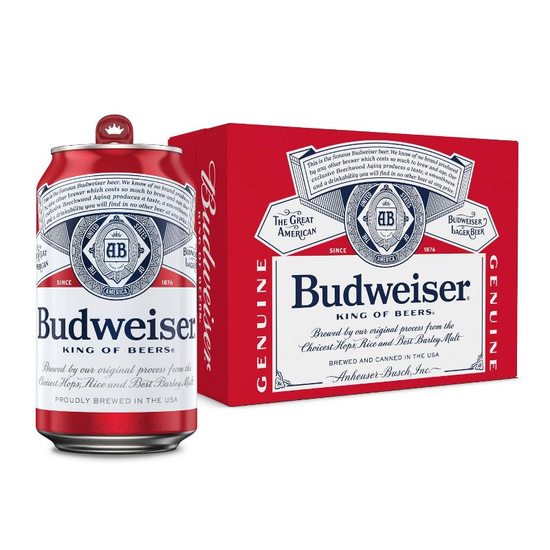 Budweiser Lager Beer - 12pk/12 fl oz Cans, 1 of 15