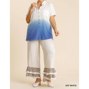 Women's Dip Dyed Button Down Plus Shirt - umgee - 1 of 3