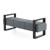 VYNXARIA Sleek and Stylish Long-shaped Ottoman, Gray - 3 of 4