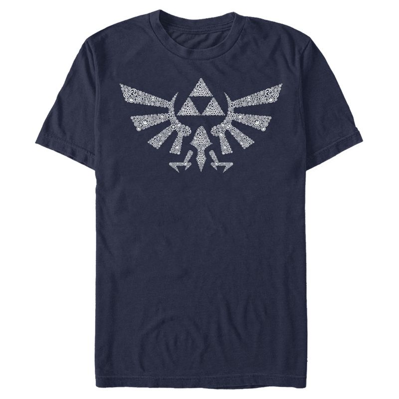 Men's Nintendo Legend of Zelda Hylian Crest Hidden Pattern T-Shirt, 1 of 5