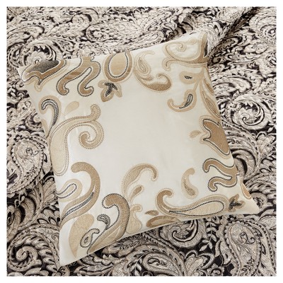 Full Black Microfiber Reversible 7-Piece Quilt Set