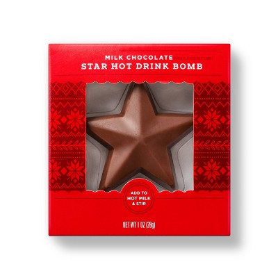 Holiday Milk Chocolate Star Hot Drink Bomb - 1oz - Wondershop™