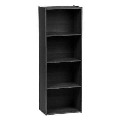 Iris Bookshelves Bookcases Target, Hodedah Import 4 Shelf Bookcase Cabinet Black