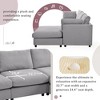 Convertible Sectional Sofa, 3-4 Seat L Shaped Couch With Footstool, Reversible Chaise, Sloped Armrest, Upholstered Sofa For Living Room Apartment - 4 of 4