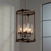 Minka Lavery Nickel Stone Pendant Chandelier 14 1/2" Wide Farmhouse Seeded Glass Shade 4-Light Fixture for Dining Room House Home - image 3 of 4