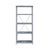 Industrial Bookshelf with Faux Concrete Shelves and Metal Frame for Small Spaces or Home Office-3irtyhousy - 2 of 4