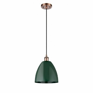 Plymouth Dome - 1 Light Cord Hung Mini Pendant In Industrial Style-12.88 Inches Tall and 9 Inches Wide - 1 of 1