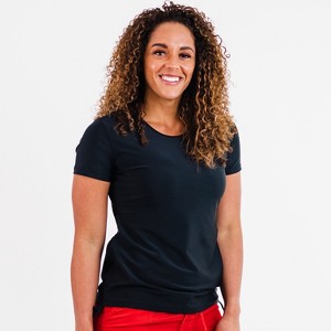 Calypsa Women's UPF 50+ Short Sleeve Adele Swim Top - 1 of 4