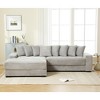 111'' Corduroy Oversized L-Shaped Sectional Sofas with Left Chaise Daybed, Armrests, 8 Throw Pillows and Easy Assembly - 2 of 4