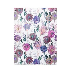 Deny Designs 18"x24" Schatzi Brown Gillian Floral White Unframed Wall Poster Print Purple : Modern Botanical Digital Art - 1 of 3
