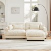 93.7" Velvet Modular L-Shaped Sectional Sofa with Bolstered Armrests and Ottoman for Small Living Room - 2 of 4