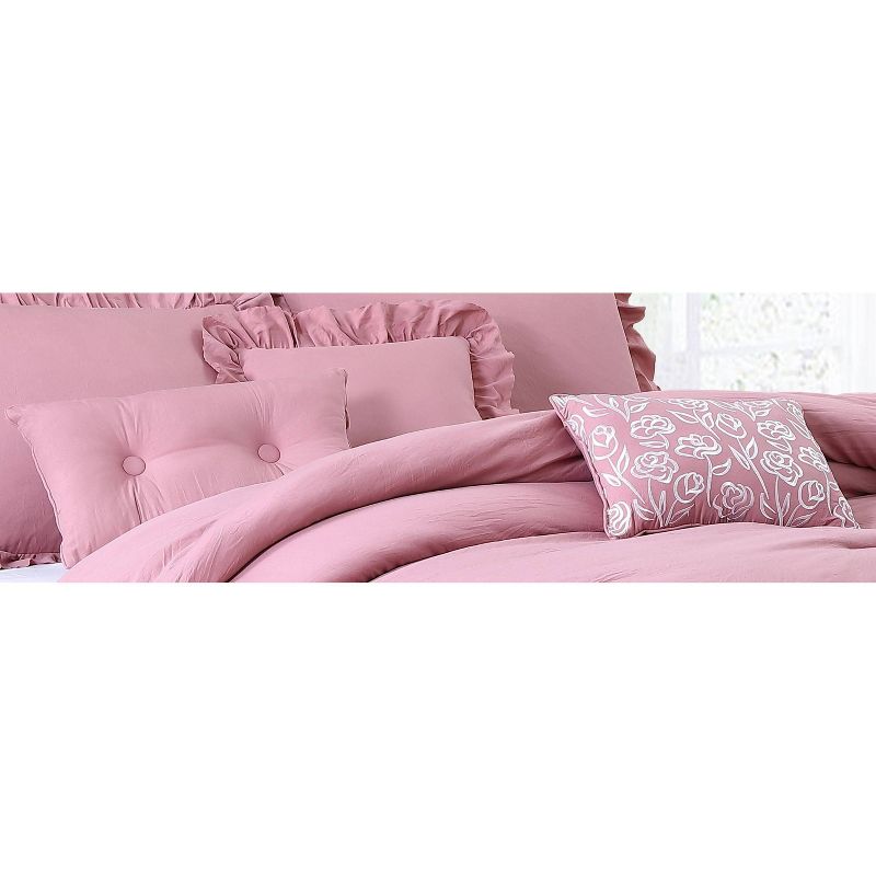 Davina Enzyme Washed Ruffle 6pc Comforter Set - Geneva Home Fashion, 2 of 4