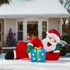 FONTOI Christmas Inflatable Santa Relaxing Pose Funny Holiday Blow Up Decoration for Outdoor Yard Lawn and Party Scene, Red, 8.66"*4.72"*13.78" - 3 of 4