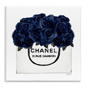 Stupell Industries Trendy Chic Navy Blue Roses, 12" x 12" - 1 of 4