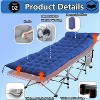 Musment Folding Camping Cot with Pillow, 75" x 28" Heavy Duty Folding Bed Cot with Carry Bag for Traveling Camp Office - 3 of 4