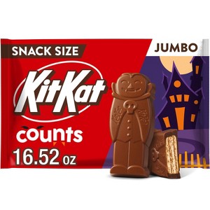 Kit Kat Milk Chocolate Counts Halloween Candy Jumbo Bag Snack Size - 16.52oz - 1 of 4