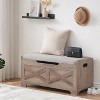 COZONY 24"/40" Wooden Storage Bench, Lift-Top Chest with Safety Hinges, Easy Assembly Ottoman for Bedroom, Entryway, Living Room - 2 of 4