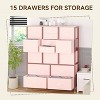 15-Drawer Fabric Storage Tower with 3 Sizes, Heavy-Duty Metal Frame, Anti-Tip Kit, Tool-Free Assembly, for Nursery, Bedroom, Closet - 4 of 4