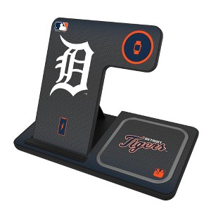 Keyscaper Detroit Tigers Linen 15-Watt 3 in 1 Charging Station - 1 of 4
