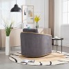 MAYEERTY Corduroy 360° Swivel Barrel Chair in Dark Gray for Living Room/Bedroom/Office - 3 of 4