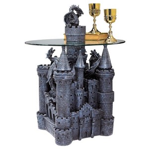 Design Toscano Lord Langton's Castle Glass-Topped Sculptural Table - 1 of 4