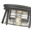 Cape Harbor 2-Light Flushmount Ceiling Light - Bronze Steel, Dimmable, Damp Rated, 12" - 2 of 4