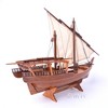 Old Modern Handicrafts Dhow Ship Model 12 Inch Red Cedar Handcrafted with Linen Sails and Wood Base - 4 of 4