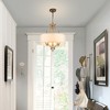 LLHZSY Modern 3 - Light Candle Style Drum Shaded Gold Chandelier-16 7/8" - 3 of 4