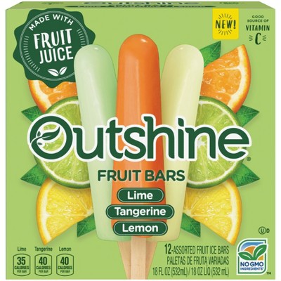 Outshine Lime Tangerine & Lemon Frozen Fruit Bars - 12ct