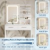Vanity Desk with Mirror and Lights, Makeup Vanity with 2 Drawers & Open Storage Shelves, Cabinet, Bedroom Dressing Table - 4 of 4