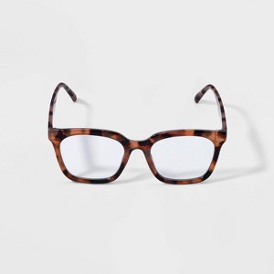 Women's Plastic Square Sunglasses - Wild Fable™ Brown: UV Protection, Blue Light Filtering - 1 of 2