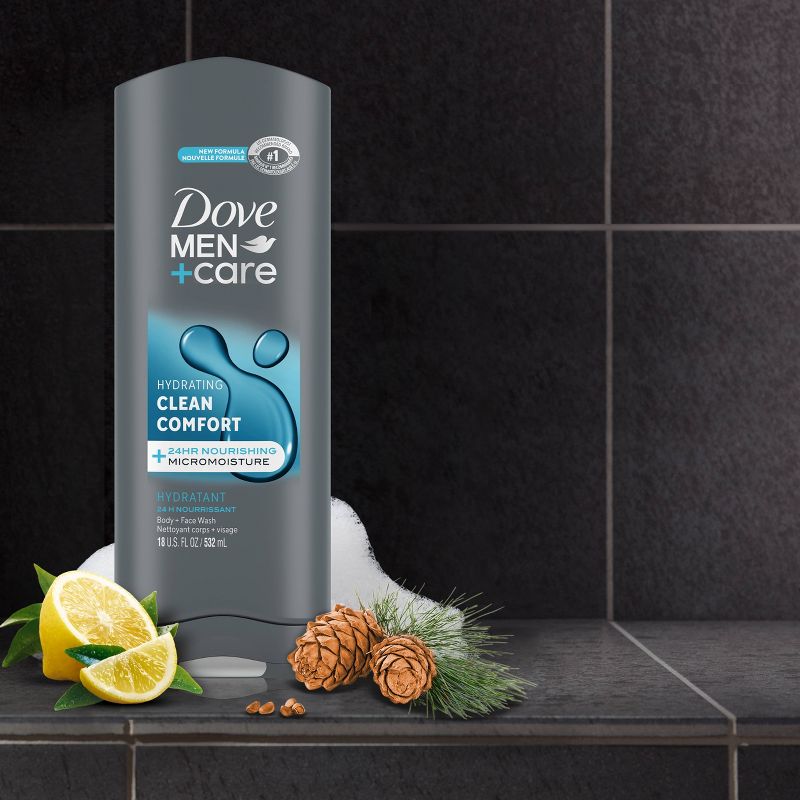 Dove Men+Care Clean Comfort Body and Face Wash, 6 of 11