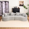 KTMBDW Luxury Modern Tight Curved Chenille Sofa, Minimalist Style Comfy Couch for Living Room Apartment, 4 Seater Modular Sectional - 2 of 4