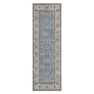 Vintage  Area Rugs Machine Washable Rug Stain Resistant Carpet Non-Slip Low Pile Carpet Mat for Hallway Kitchen Beige - 1 of 4