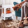 HOMCOM Electric Fireplace Stove, 22" Freestanding Fireplace Heater with 3-Sided Realistic Flame, Overheating Protection, 750W/1500W - 2 of 4