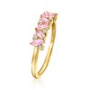 RS Pure by Ross-Simons 0.30 ct. t.w. Lab-Grown Pink Sapphire Ring With Lab-Grown Diamonds in 18kt Gold Vermeil - 3 of 4
