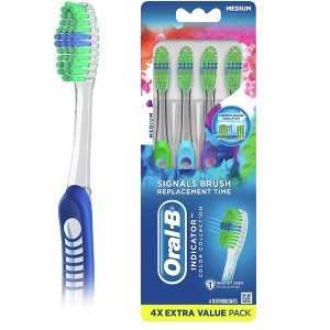 Oral-B Indicator Color Collection Manual Toothbrush, Medium, 4 Count - 1 of 4