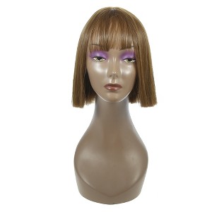 Unique Bargains Women's Wigs 10" Brown with Wig Cap - 1 of 4
