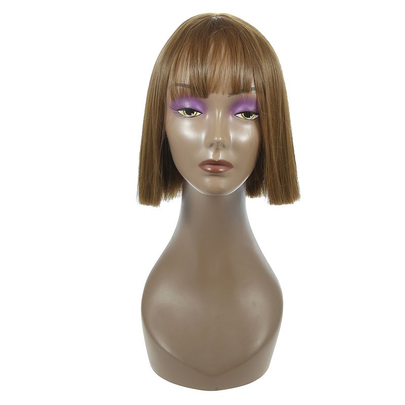 Unique Bargains Women's Wigs 10" Brown with Wig Cap, 1 of 7