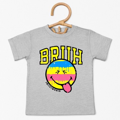 The Juniper Shop SmileyWorld Bruh Paint Drip Distressed Toddler Short Sleeve Tee