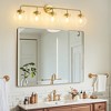 POWLIG Modern Vanity Light Fixture - Bathroom Mirror Lighting with Clear  Glass Globe Shades - 3 of 4